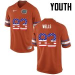 Youth Florida Gators #83 Rick Wells NCAA Nike Orange USA Flag Fashion Authentic Stitched College Football Jersey KPI0262MT